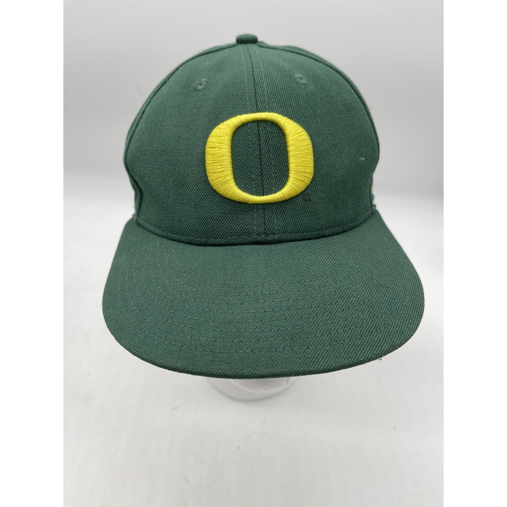 NCAA Oregon‎ DUCKS Nike 643 Green Yellow Fitted Hat Cap Sz 7-1/8